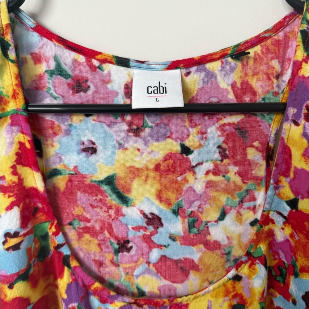 CAbi Luisa Multicolor Floral Tank Top - Picture 3 of 3